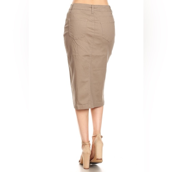 NWT Taupe Khaki Tan Skirt - Picture 2 of 5